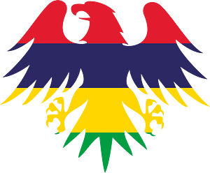 Eagle with Mauritius flag