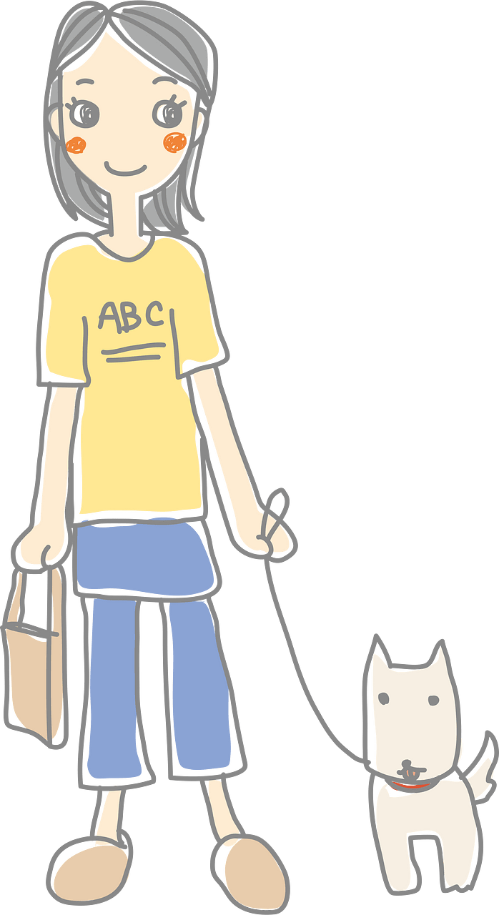 Woman Walks a Dog