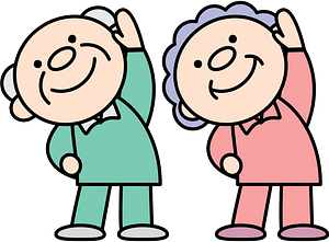 Old Couple Does an Exercise