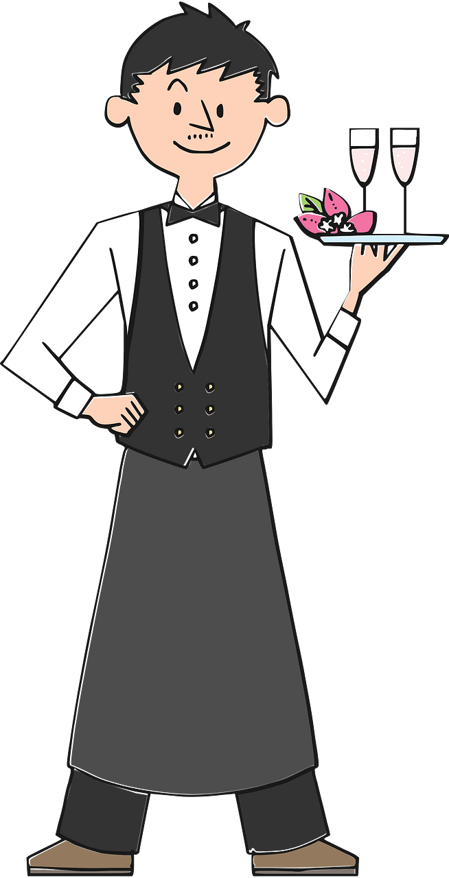 Waiter Man at Work