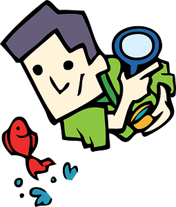 Man Plays Goldfish Scooping Game