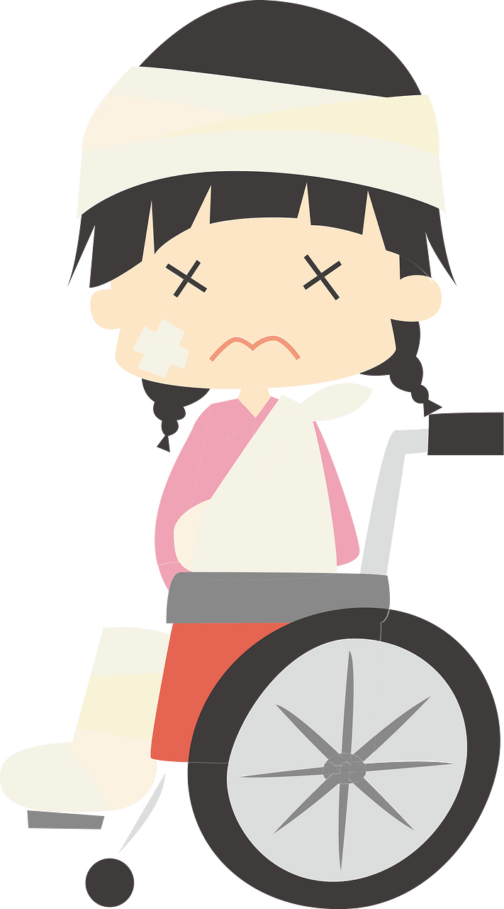 Woman with Injury in the Wheelchair