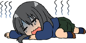 Student Girl Cries in Depression