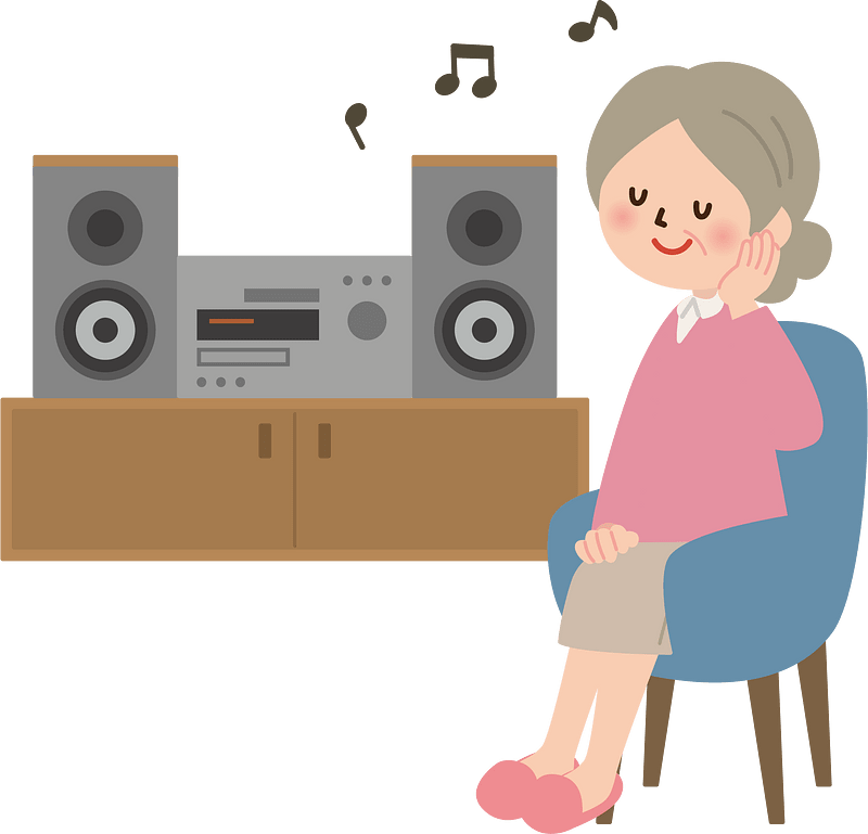 Grandmother Listens to Music