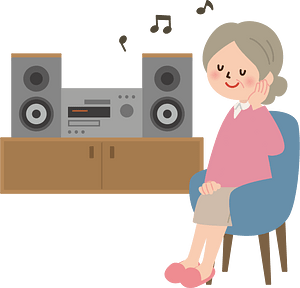 Grandmother Listens to Music