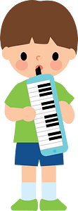 Boy with Keyboard Harmonica