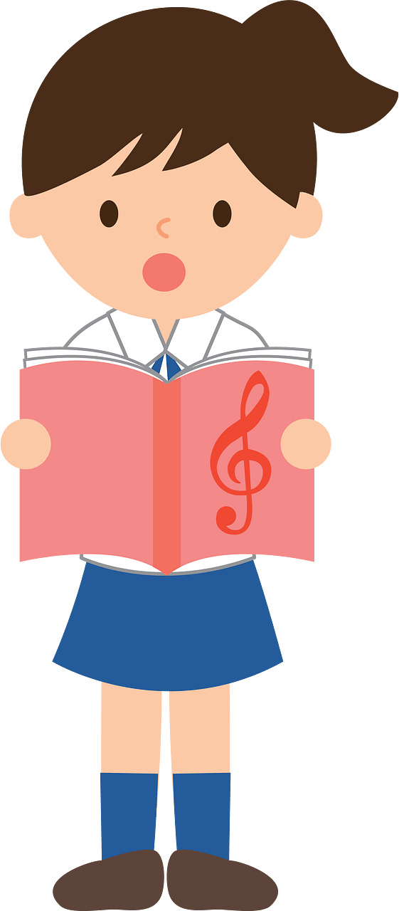Girl Sings in a Choir