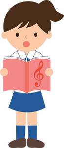 Girl Sings in a Choir