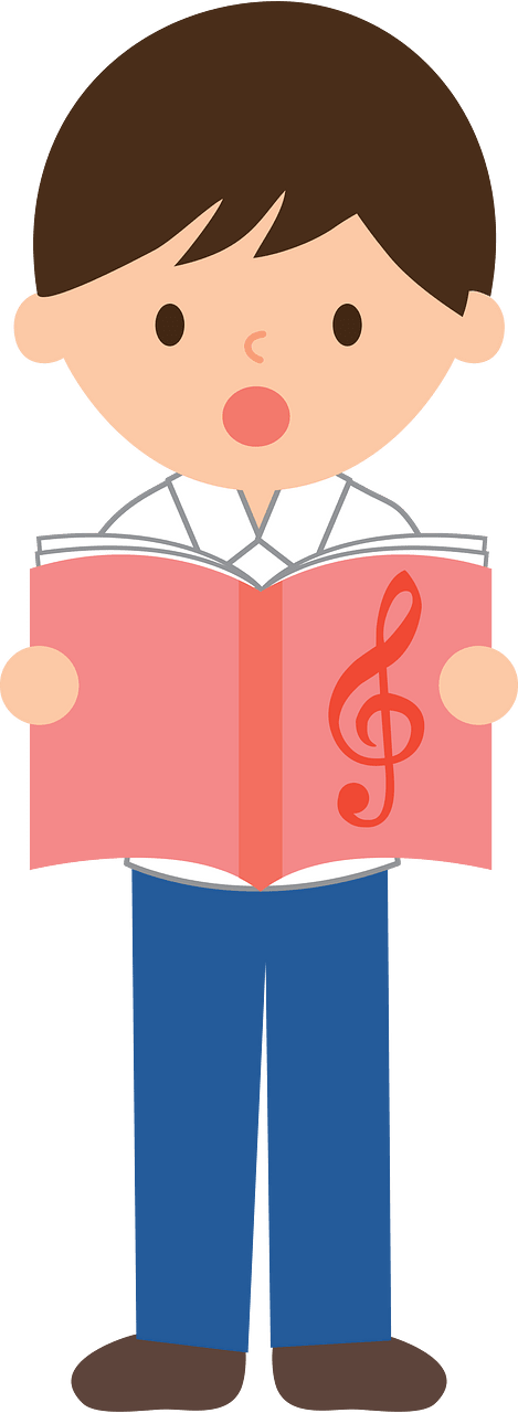 Boy Sings in a Choir
