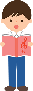 Boy Sings in a Choir