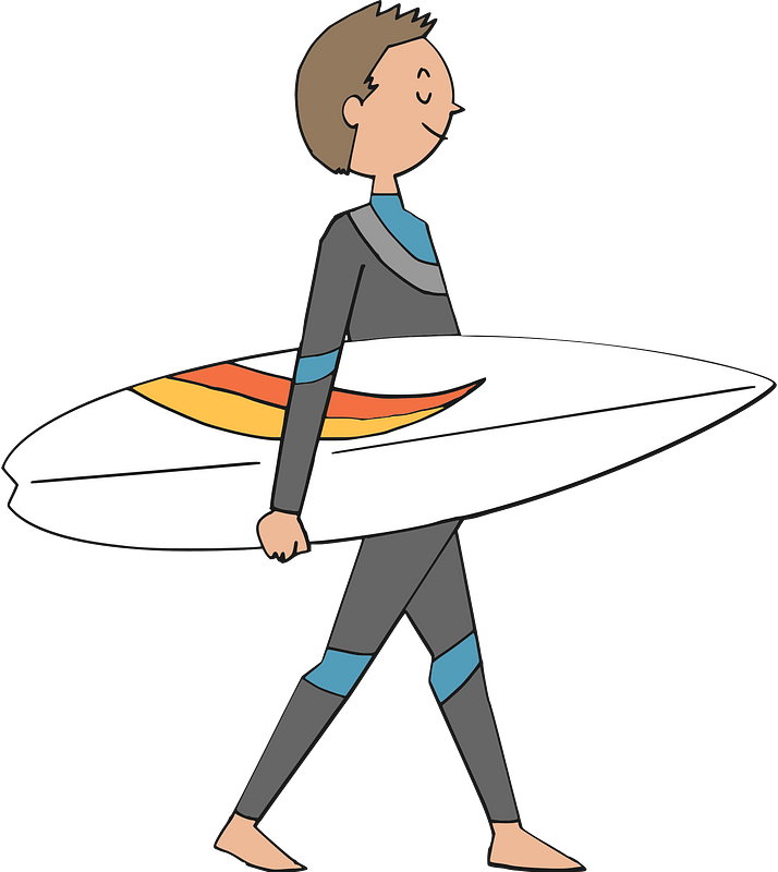 Surfer with a Surfboard