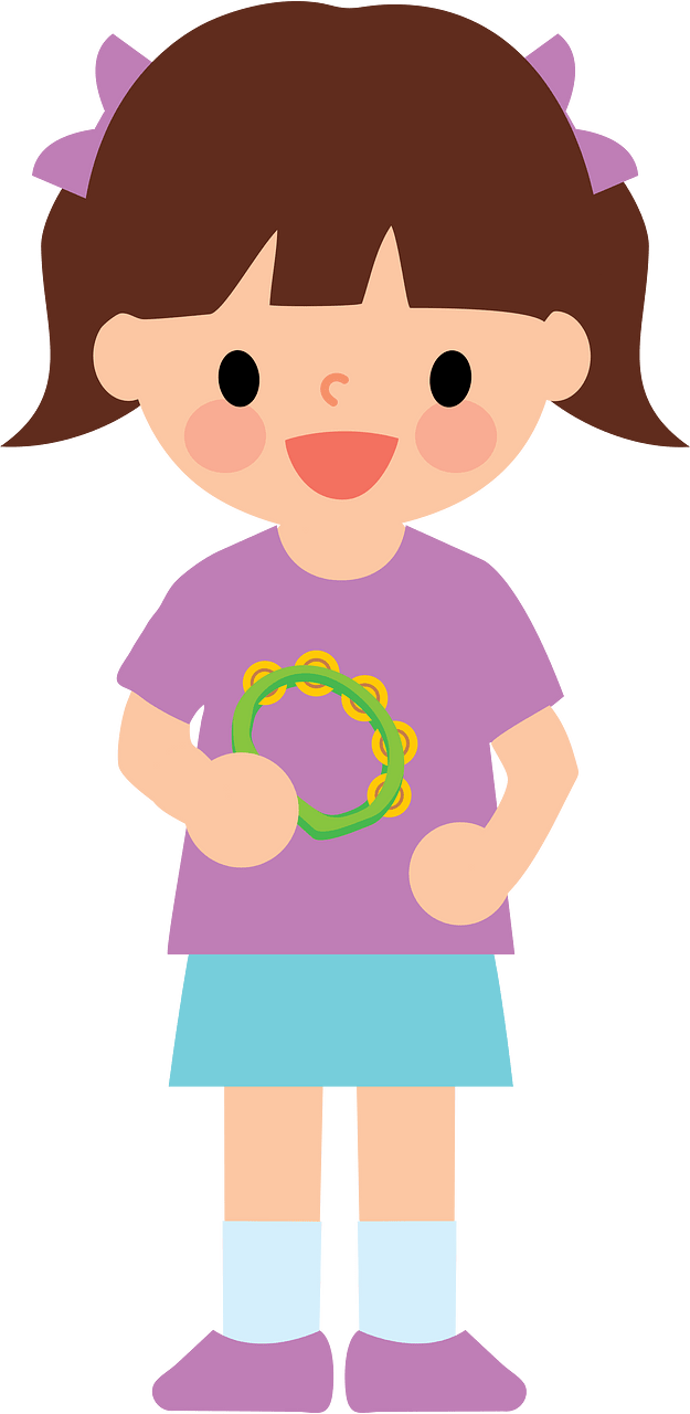 Happy Girl with a Bell