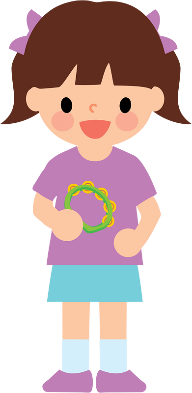 Happy Girl with a Bell