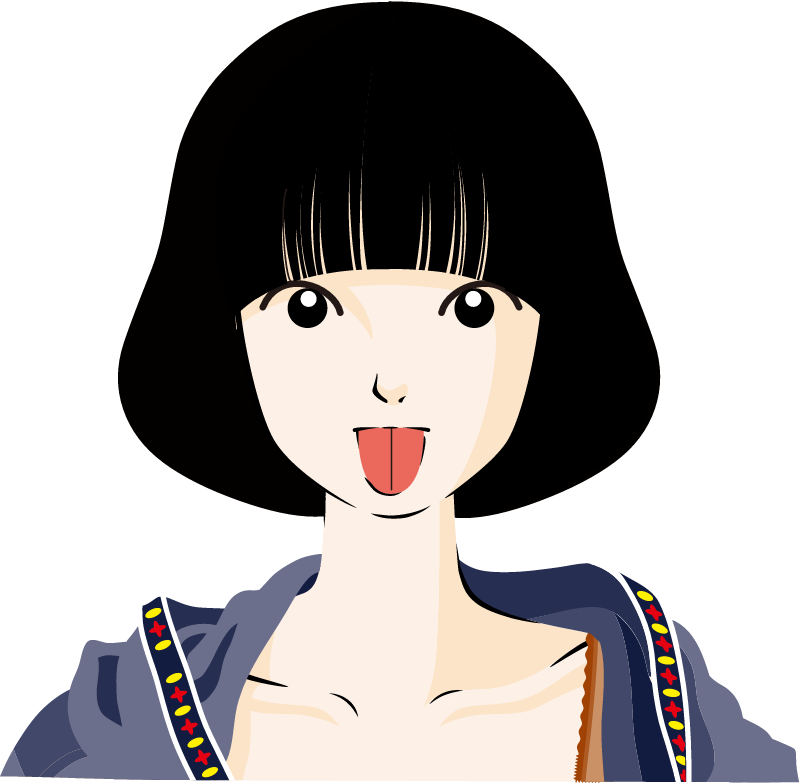 Girl Shows Her Tongue