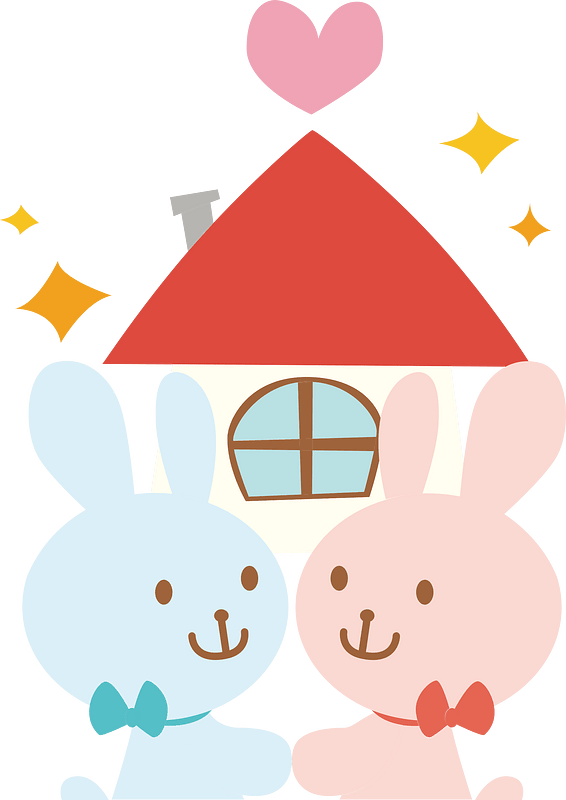 Rabbit Couple in Love