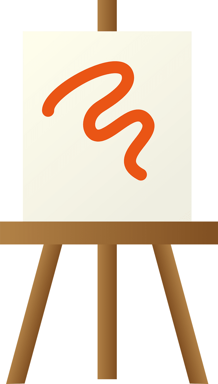 Easel with Canvas