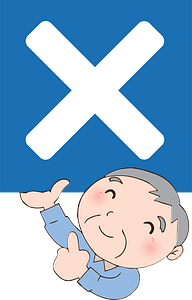 Senior Man with a Cross X