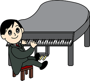 Pianist Man Plays Piano