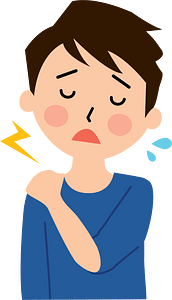 Man Suffers from Neck Tension