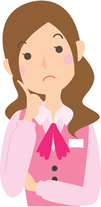 Receptionist Woman in Thought