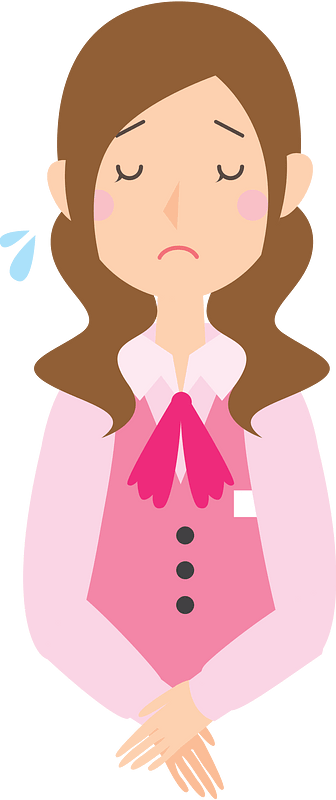 Sad Receptionist Woman