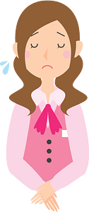 Sad Receptionist Woman