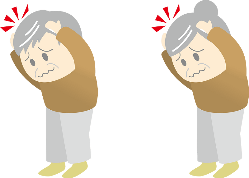 Sick Old Couple with Cold and Headache