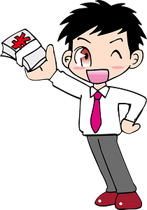 Rich Businessman with a Pack of Money