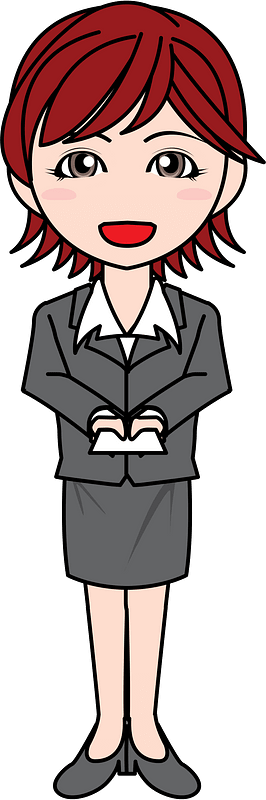 Businesswoman with a Business Card