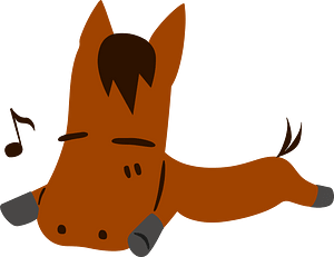 Horse is Laying