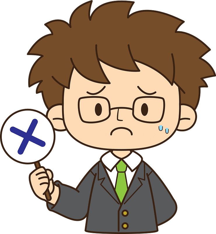 Businessman with a Cross Mark