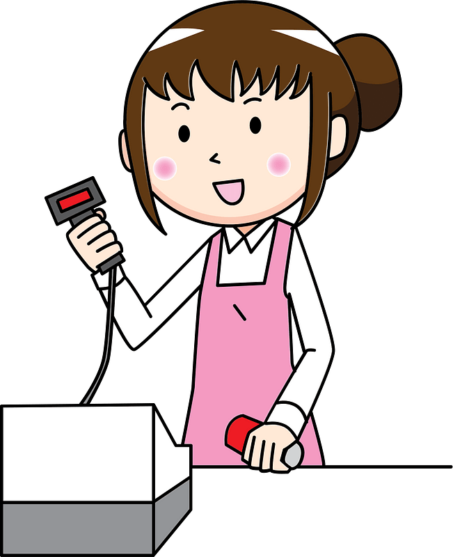 Woman with Cash Register