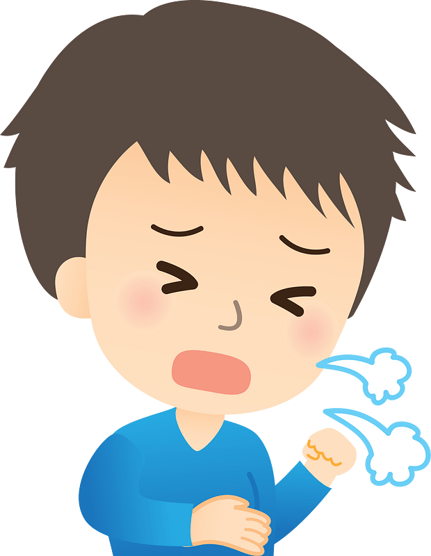 Boy Has a Cold and Coughs