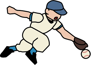Baseball Player Catches a Ball