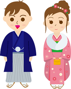 Man and Woman in Kimono