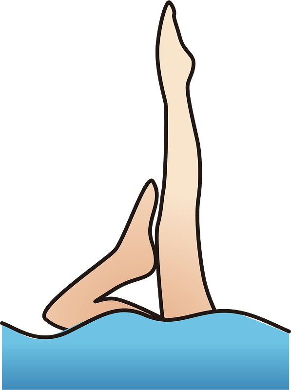Girl Performs a Synchronized Artistic Swimming