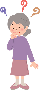 Senior Woman with a Question Mark