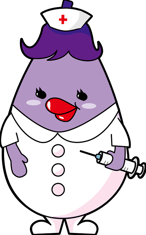 Eggplant Nurse Character