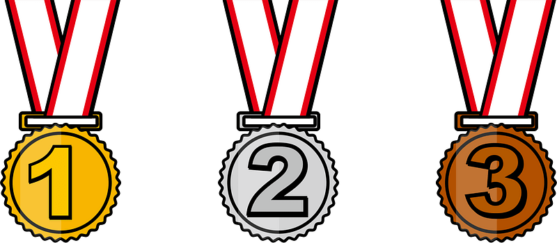Gold, Silver and Bronze Medals