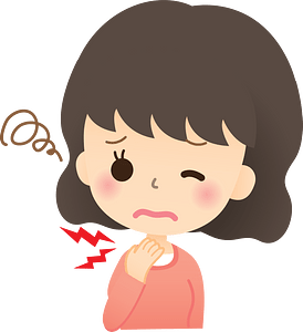 Girl Has a Cold and a Sore Throat