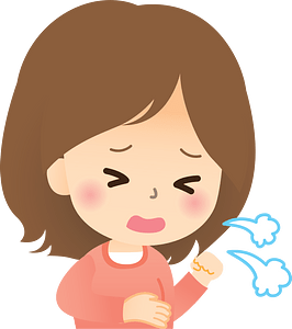 Sick Girl Has a Cold and Coughs