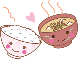 Boiled Rice and Miso Soup Characters