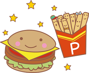 Hamburger and French Fries Characters