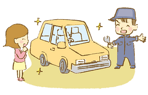 Mechanic Repairs a Car of a Woman