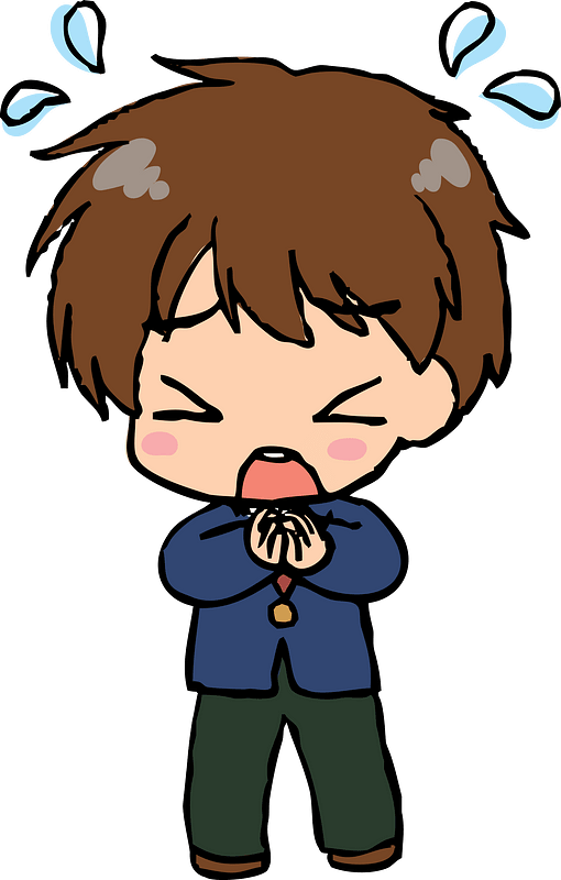 Praying Student Boy