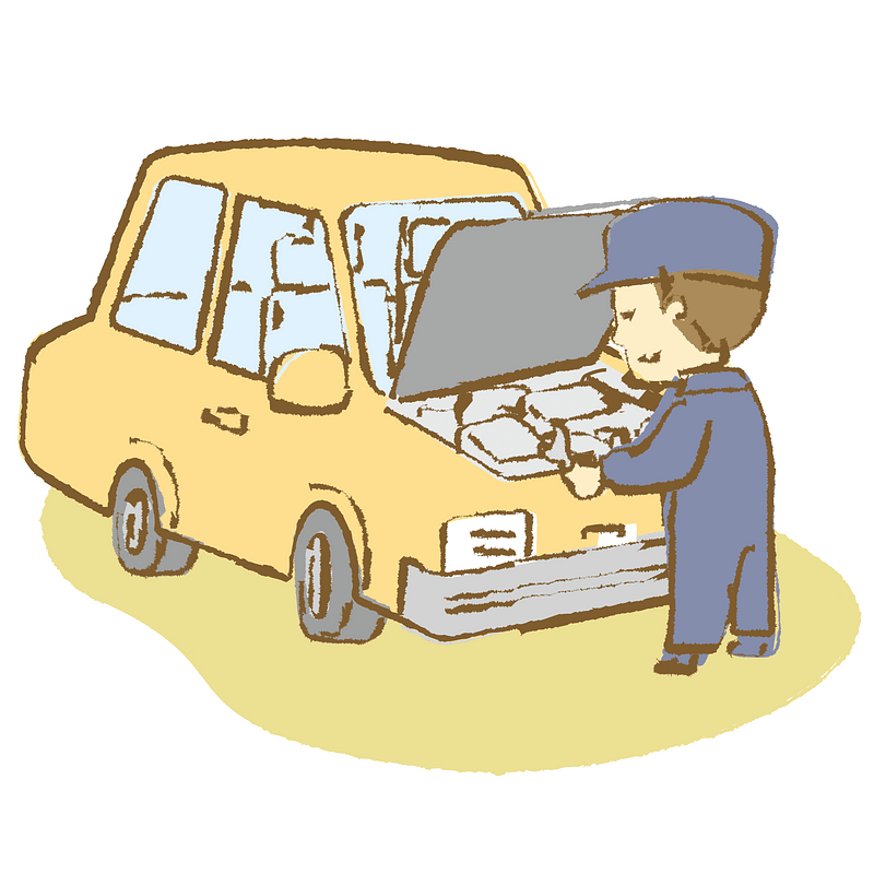 Mechanic Repairs a Car
