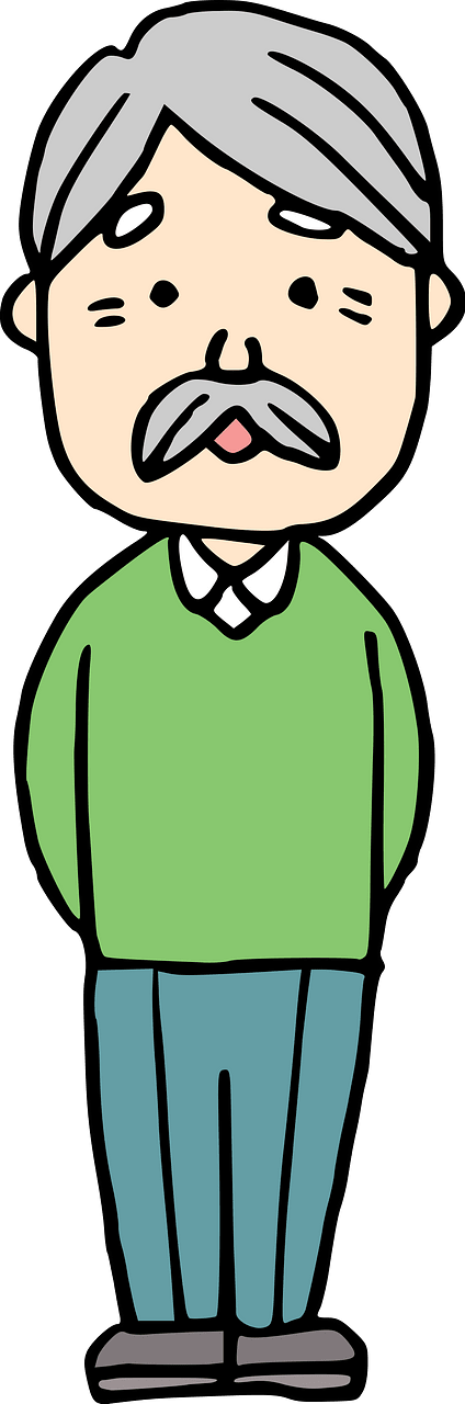 Senior Man with Moustache