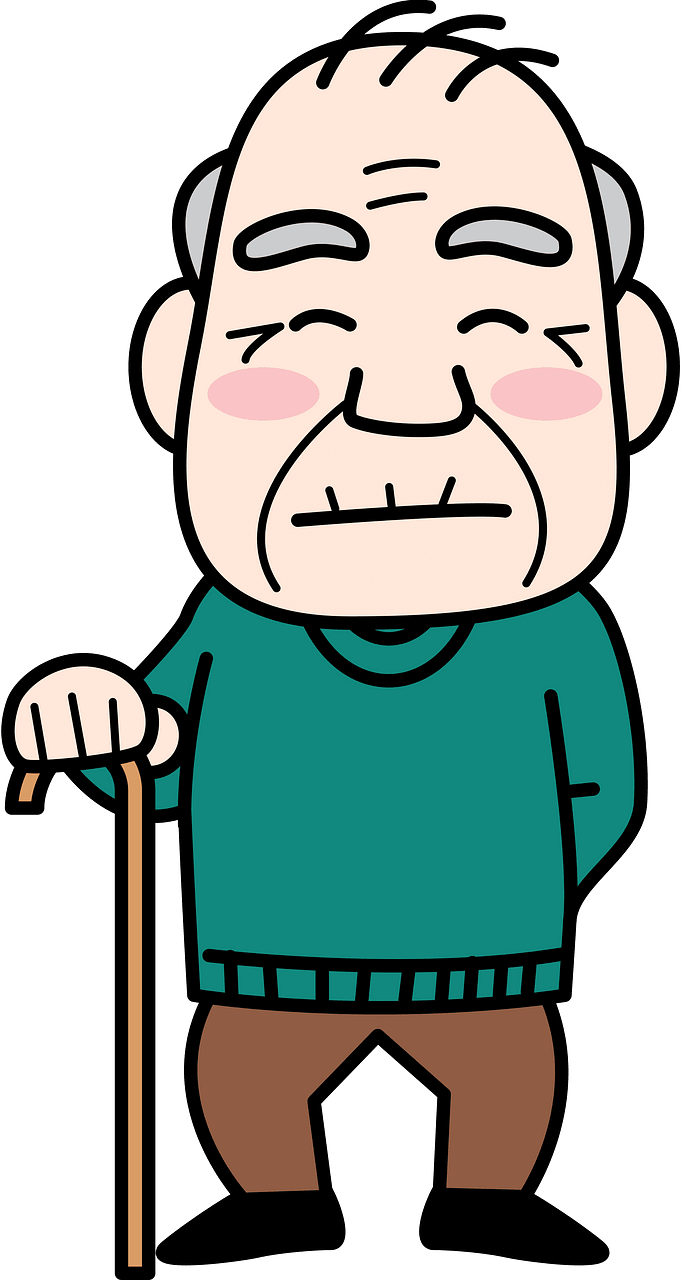 Senior Man with a Stick