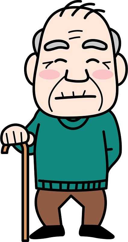 Senior Man with a Stick