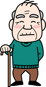 Senior Man with a Stick